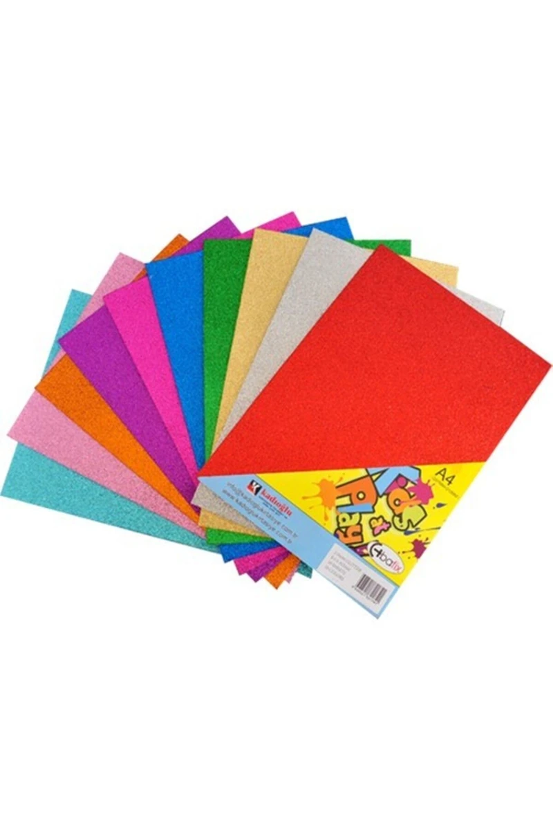 Bafix Simli Eva A-4 Renk Glitter 10 Lu (1 Paket 10 Adet)