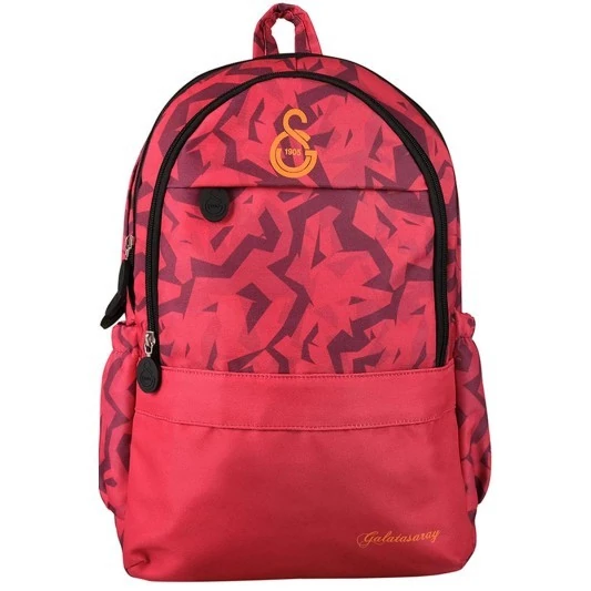Me Çanta Galatasaray Lisanslı TORIA Desenli Kırmızı Sırt Çantası 3 Bölmeli 24510