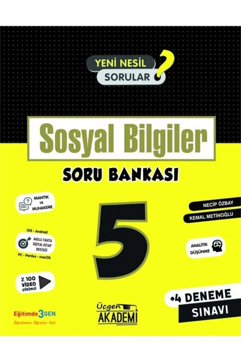 Üçgen Akademi 5. Sınıf Yeni Nesil Sosyal Bilgiler Soru Bankası