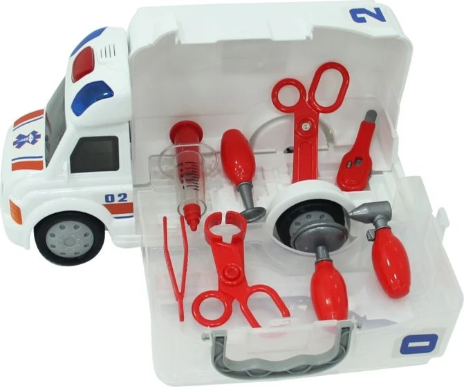 Sun-Yfn-Zap-Oyun Set Ambulans Aracı Çantalı 9Prç.Ses/Işık S01001960*6