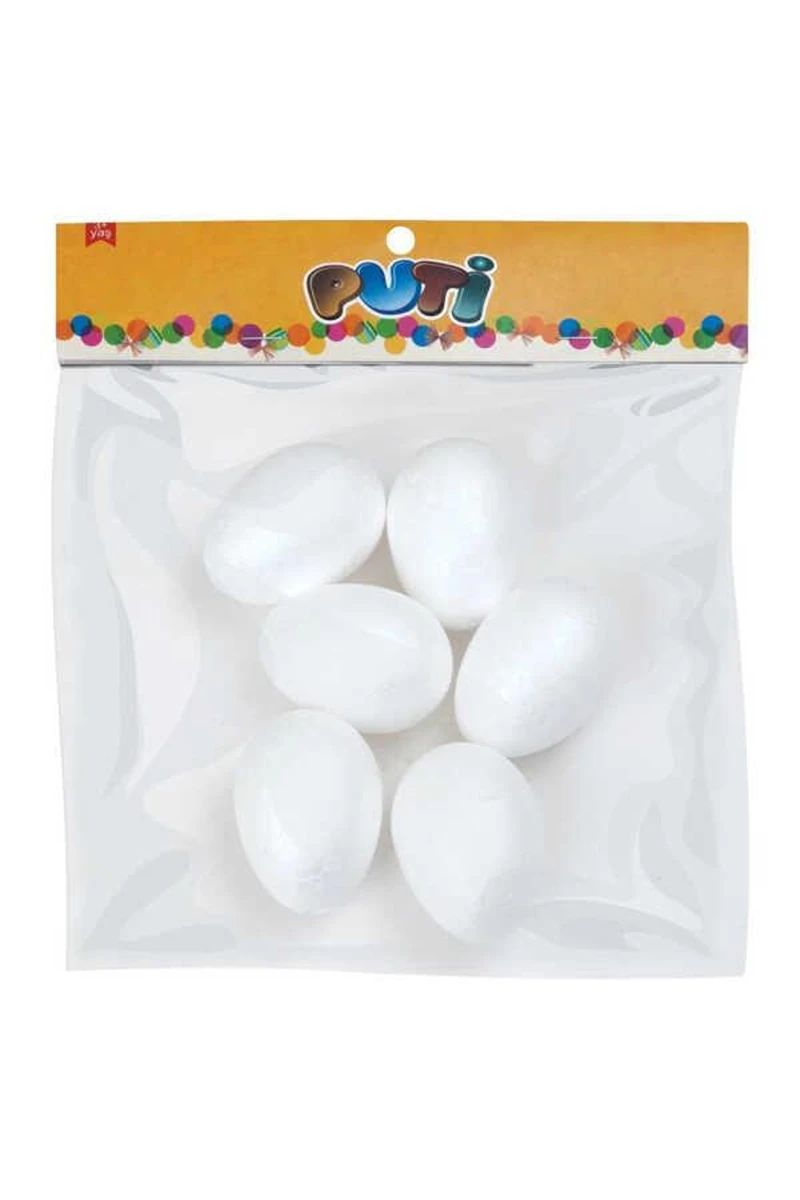 PUTI KOPUK YUMURTA 6 CM 6 LI 4896