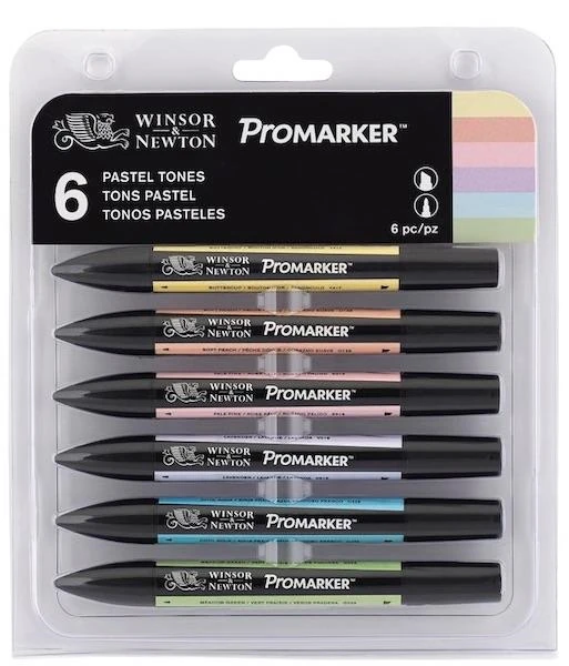 W&N Promarker Kalem Set 6 Renk Pastel Tones (Pastel Tonlar) Wn-0290028