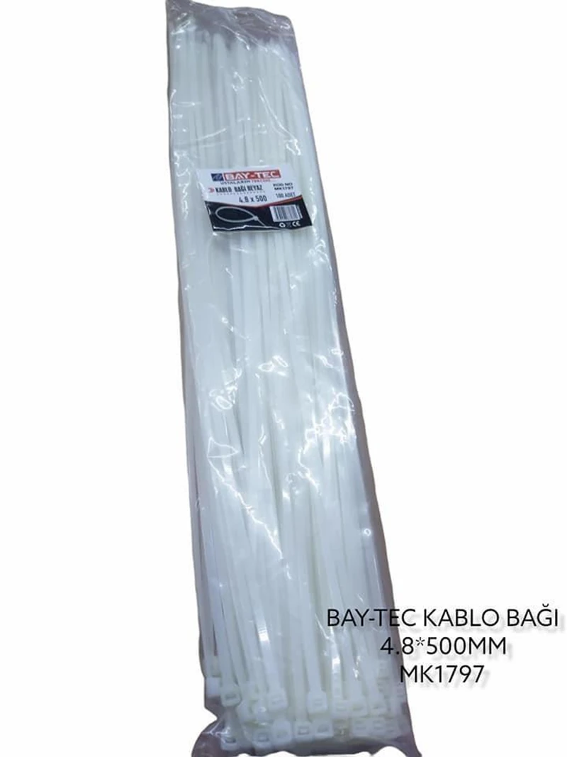 Baytec Mk1797 Bay-Tec Kablo Bağı 4.8*500Mm - Beyaz 100'lü