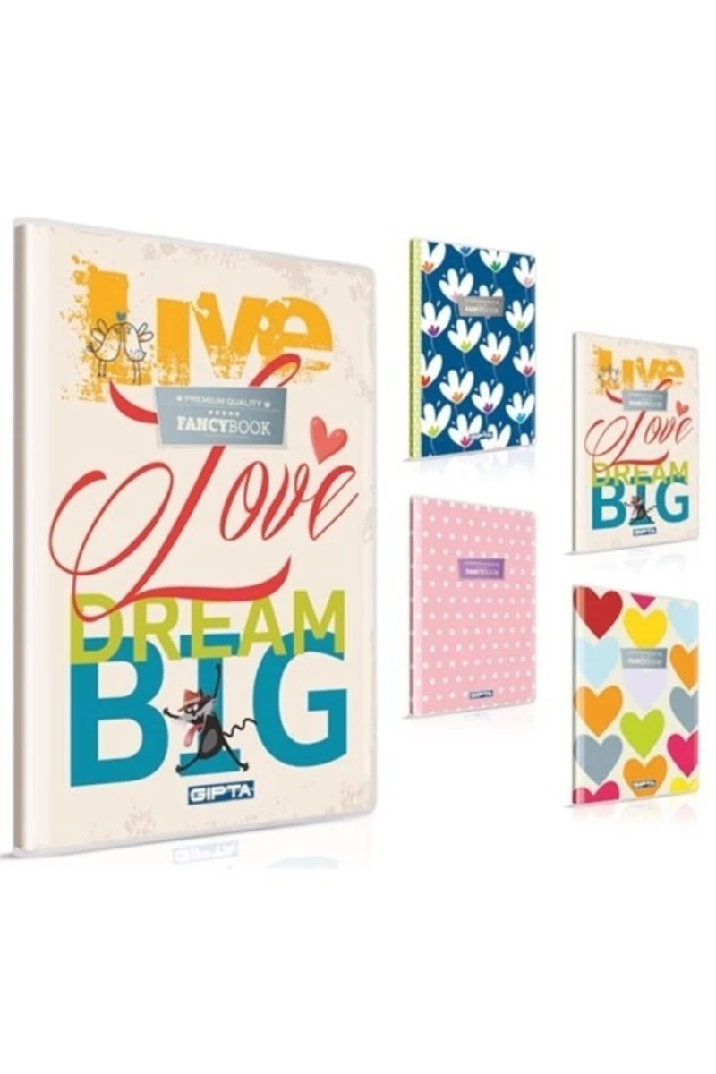 Gıpta Fancy Book İplik Dikişli Plastik Kapak Defter 20x28 Çizgili 96yp 2590
