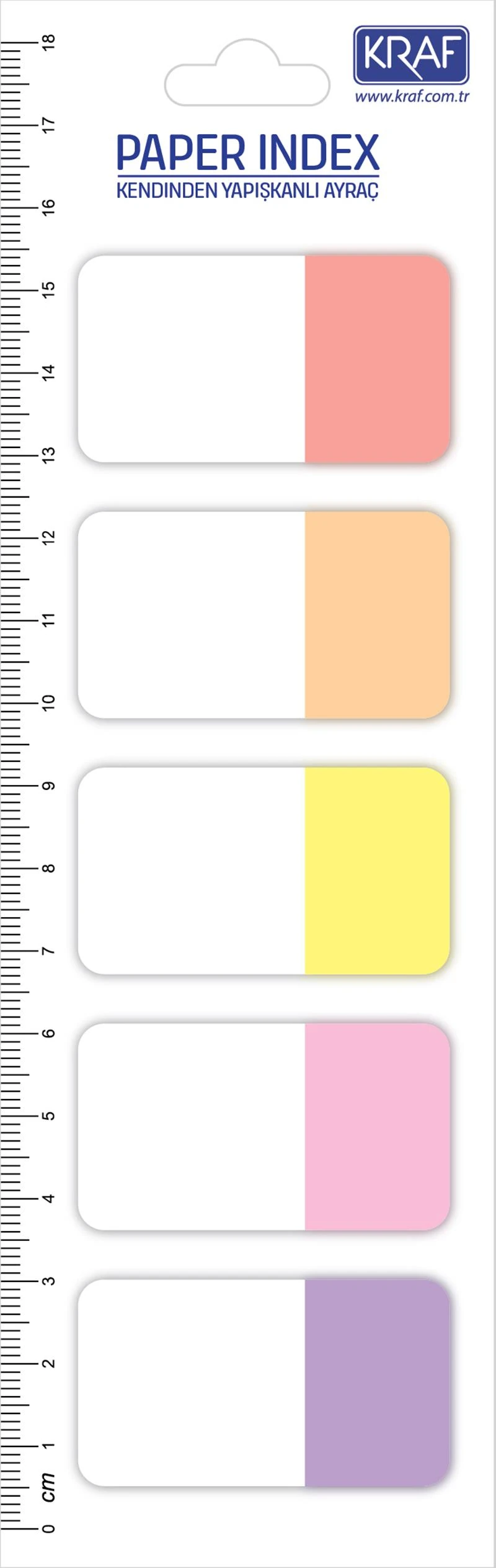Kraf Index Kağıt 25X42Mm 5 Renk X 20Yp Flag 1555