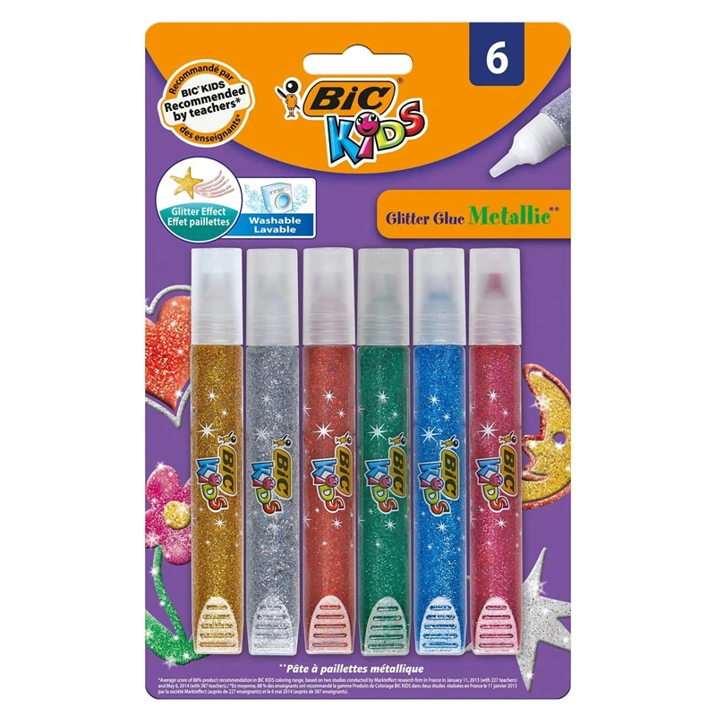 Bic 893269 Metalik Simli Yapıştırıcı 6Lı Blister