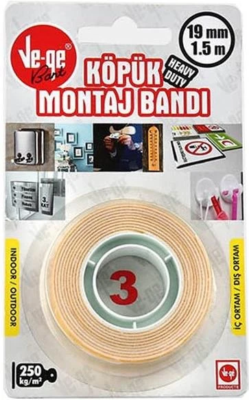 Vege Montaj Bandı Köpük 19X10