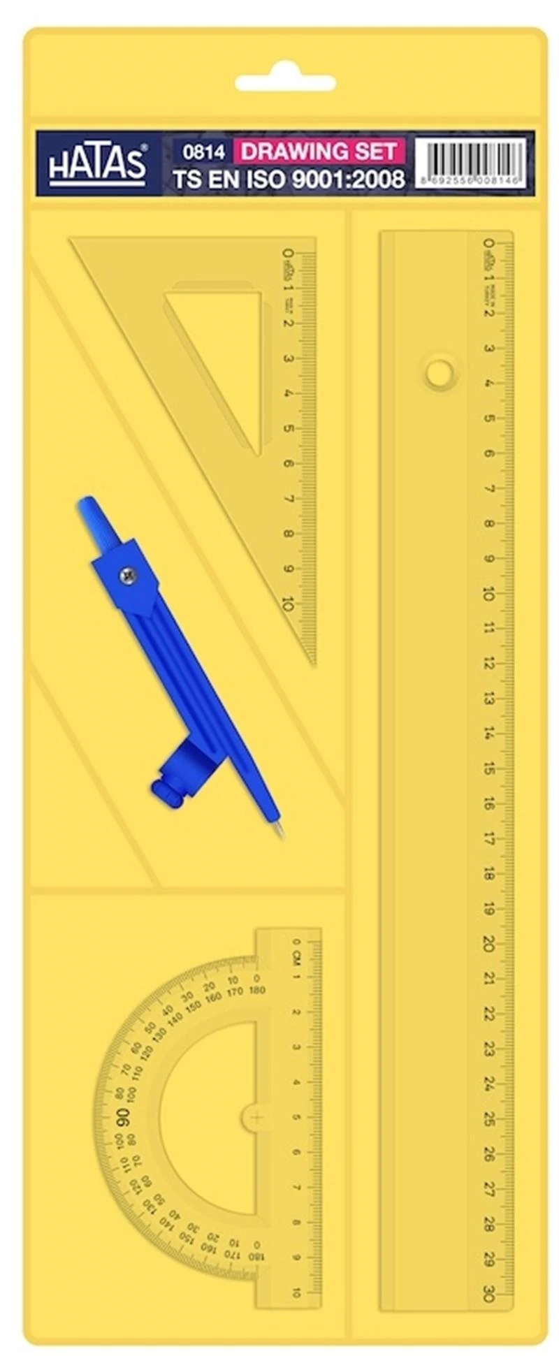 Hatas 0814 Pergelli Eko Çizim Takımı(30Cm Cetv)*24