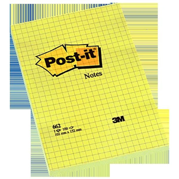 Post-It Yapışkanlı Not Kağıdı 102X152 Kareli 100Yp 662