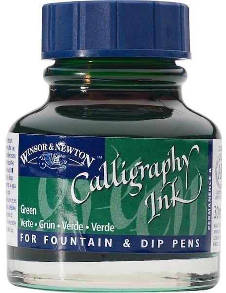 W&N Kaligrafi Mürekkebi Callıgraphy Ink 30 Ml Green 289 Wn-1111289