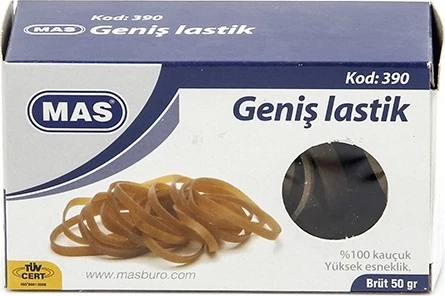 Mas Ambalaj Lastiği 50Gr %100 Kauçuk Geniş Kt 390