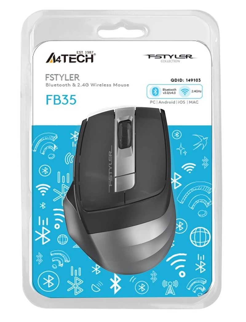 A4 Tech Fb35 Yeşil Bluetooth+2.4G Nano Kablosuz Optik 2000 Dpi Mouse