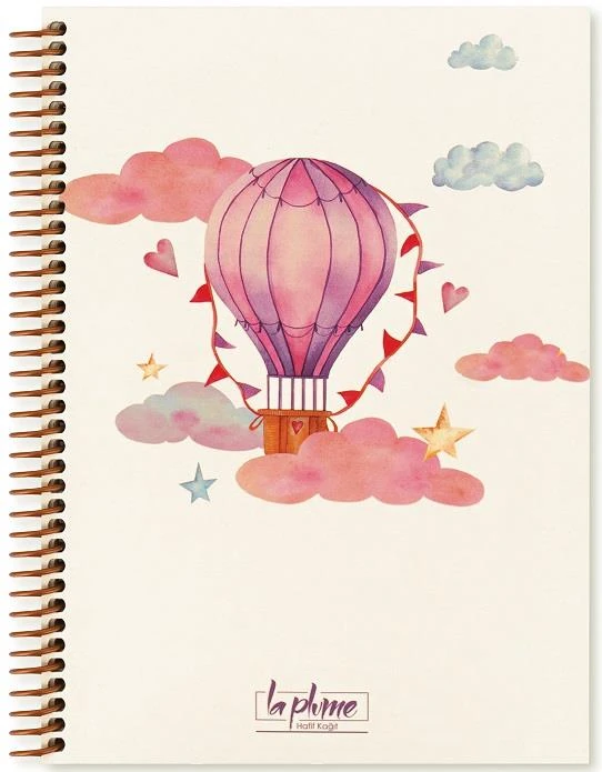 Keskin 417992-99 17*24 80 Yp.Kar.Spr.Sert Kap.La Plume Balloons Defter