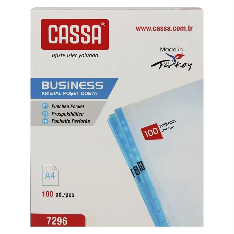 CASSA KRISTAL POSET DOSYA 100 MIC 7296 100 LU PAKET *.