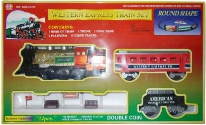 Cansu Westeren Express Tren Seti-Pilli Kırmızı - Siyah