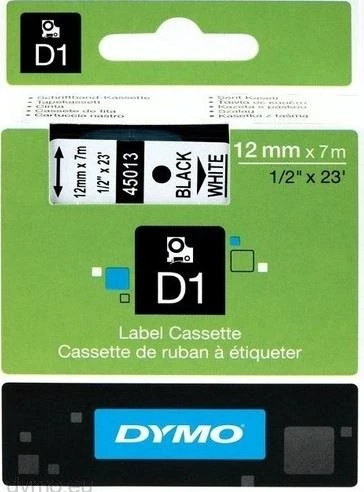Dymo S0720530 D4 Yedek Şerit 12*7Mt Beyaz/Siyah