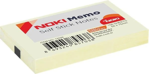 Noki Memo Yapışkanlı Not Kağıdı 51X75 100 Yp 12006 Sarı