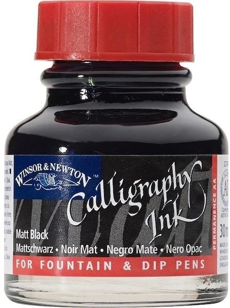 W&N Kaligrafi Mürekkebi Callıgraphy Ink 30 Ml Matt Black 030 Wn-1110030