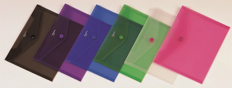 Comix Bic190 A1854 A5 Çıtçıtlı Şeffaf Dosya*12