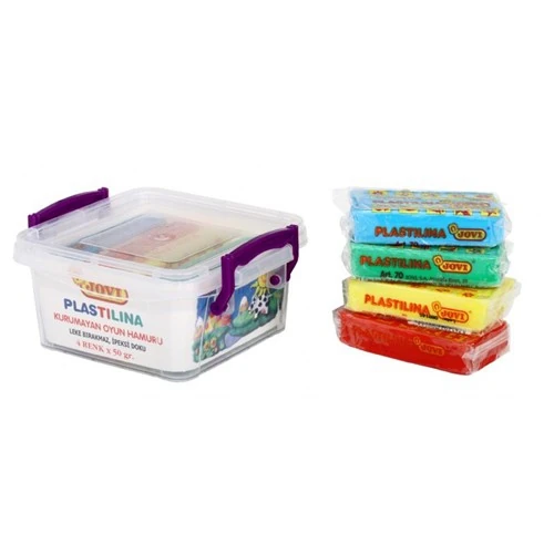 Jovi 4 Renk 50 Gramlık Plastilina Kurumayan Oyun Hamuru Kutuda