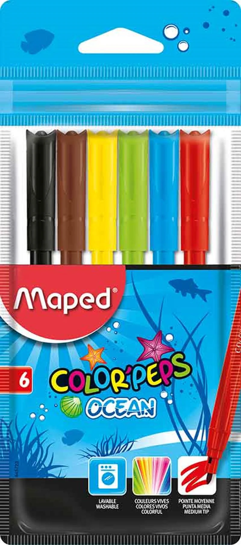 Maped 845723 Keçeli Kalem 6 Renk Ocean