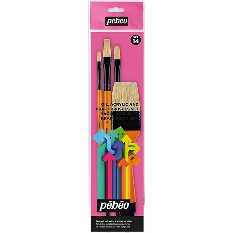 Pebeo Set-14 4Lü Yağlı Boya Fırça Seti