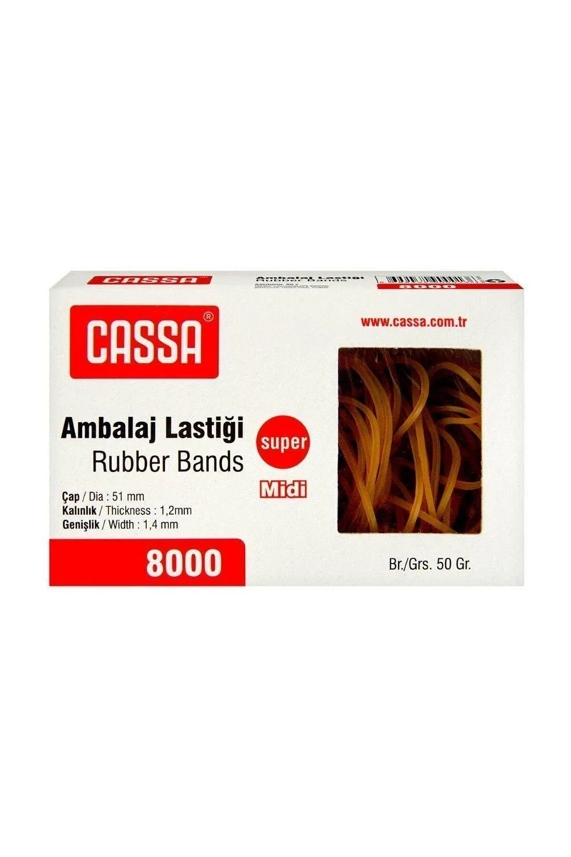 Cassa 8000 50Gr Midi %100 Kauçuk Amb.Lastiği *225