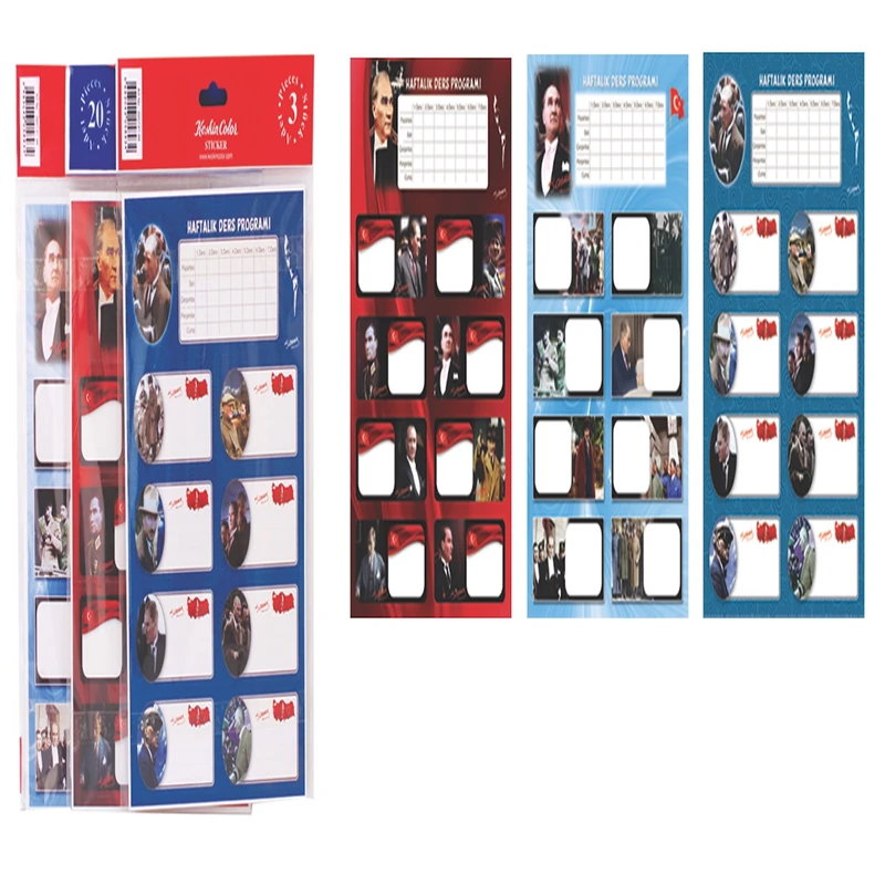 Keskin 220131-99 Atatürk Ders Programlı 3Lü Etiket