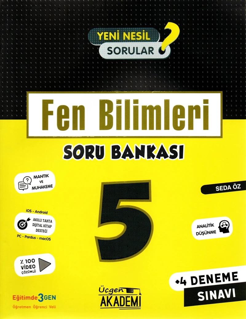 Üçgen Akademi 5. Sınıf Yeni Nesil Fen Bilimleri Soru Bankası