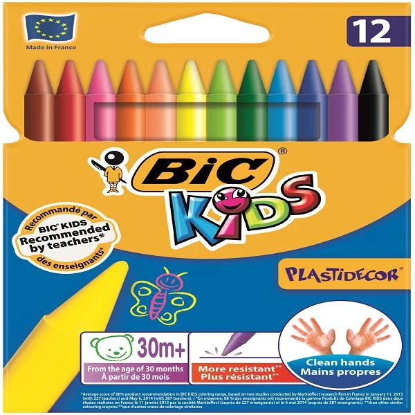 Bic 9457645 Silinebilir Pastel Boya 12 Renk