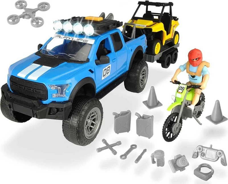 Dickie Toys Sesli Işıklı - Arazi Araçlı Oyun Seti