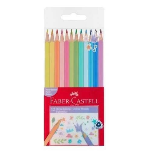 FABER CASTEL KURU BOYA 12 LI PASTEL RENKLER BLISTER 116313