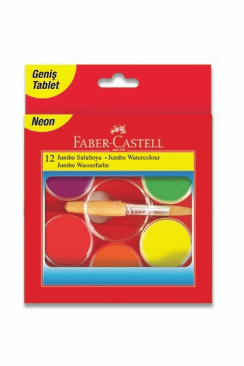 Faber-Castell 40mm Jumbo Suluboya12 Renk