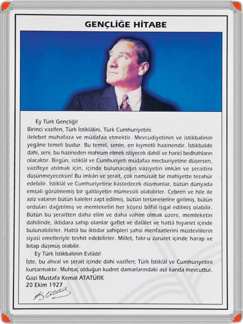 Panda Eğitim Gençliğe Hitabe Alüminyum Çerçeve 35X50 Pan 413