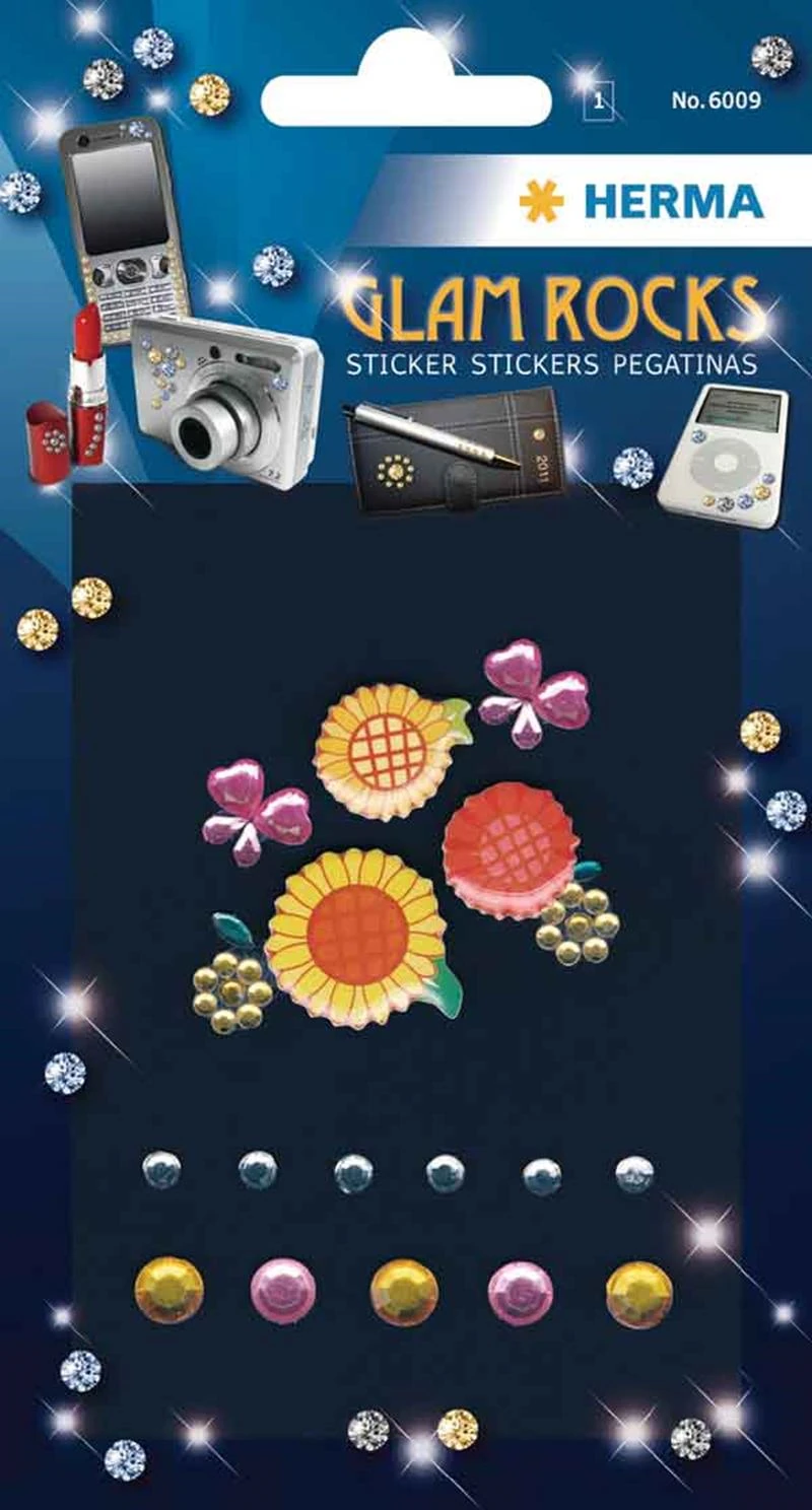 Herma Etiket Glamrocks Renkli Çiçekler 6009