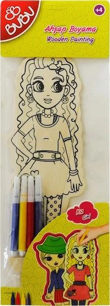 Bu-Bu Ahşap Boyama Kız Ab0040