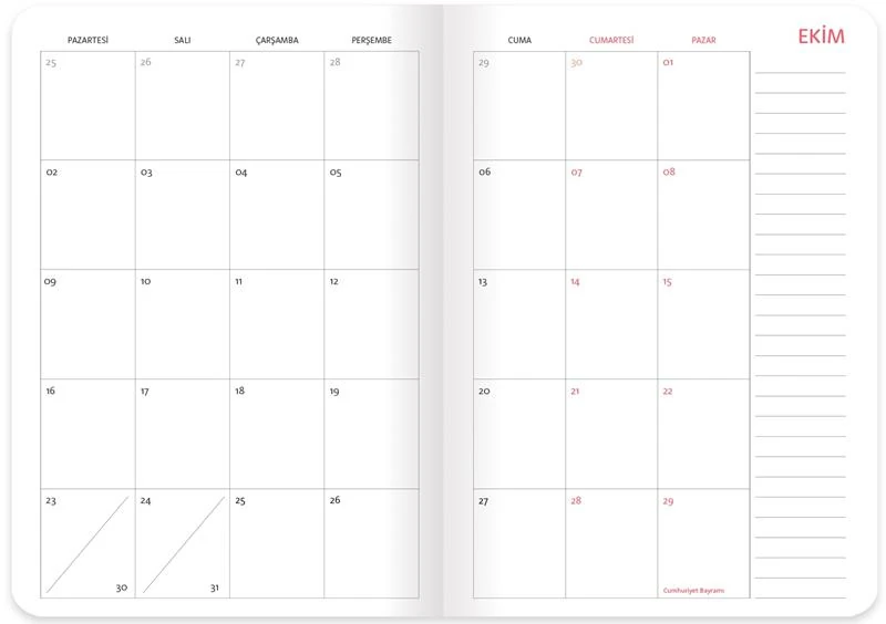 Keskin 830253-99 17*24 Ciltli Akademik Ajanda - Rengarenk