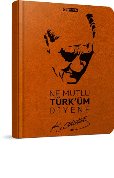 Gıpta Atatürk 13x21 Sert Kapak İp Dikişli Defter Çizgili 120 Yp 2599