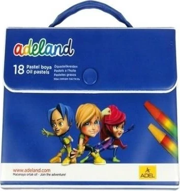 Adeland Pastel Boya 18 Renk Çantalı