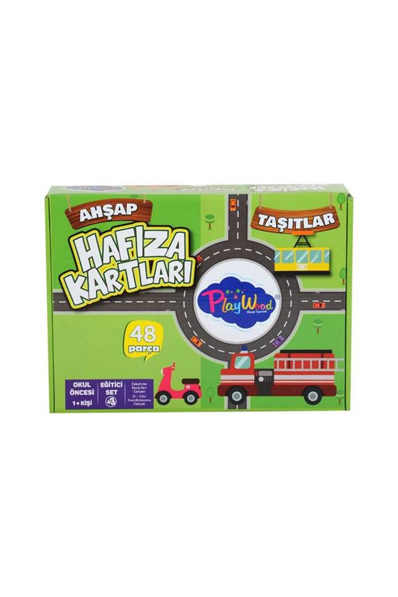 Onyıl Ony-08 Eğitici Ahşap Hafıza Kartlar Taşıtlar