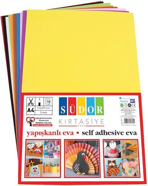 Südor Sk17 Eva A/4 2Mm 10 Renk Yapışkanlı