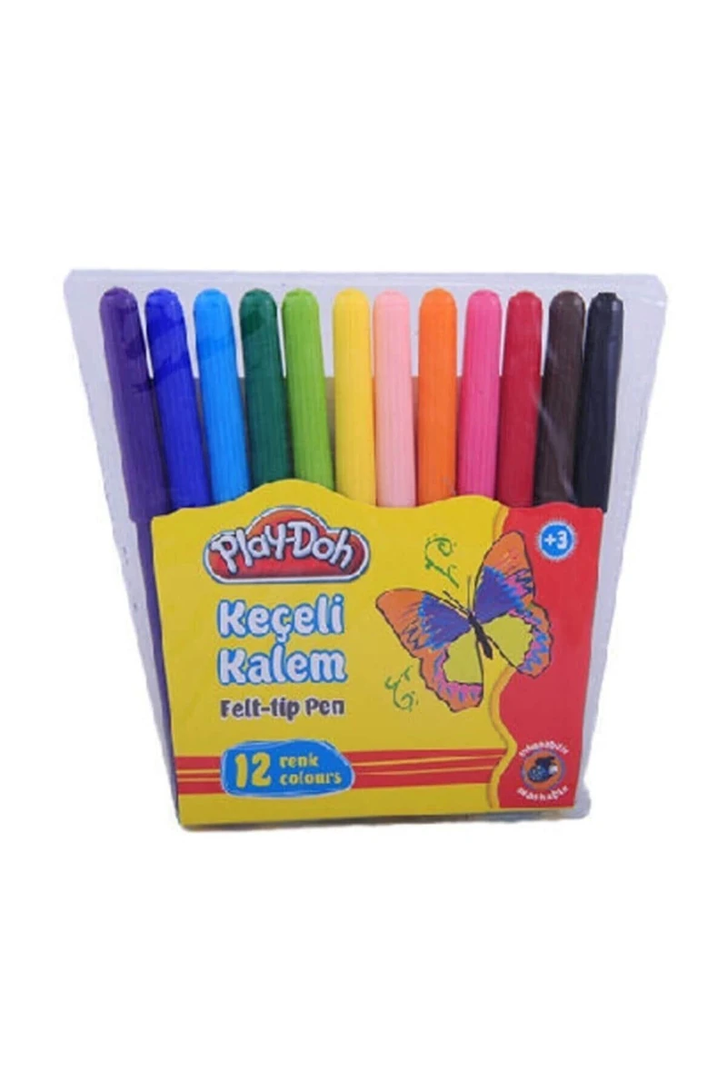 Play-Doh Keçeli Kalem 12 Renk 2Mm Pvc Ke-005