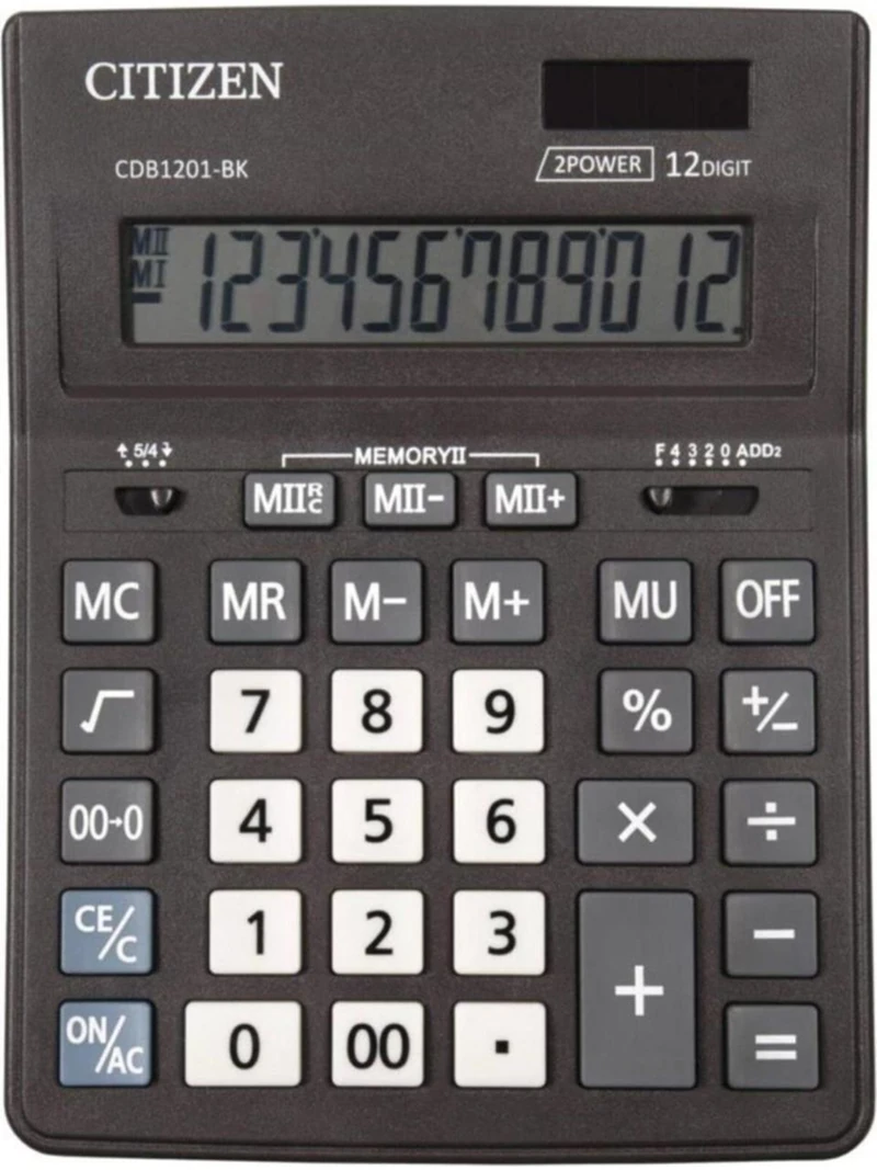 Citizen Hesap Makinesi CDB-1201 Bk Büyük Boy