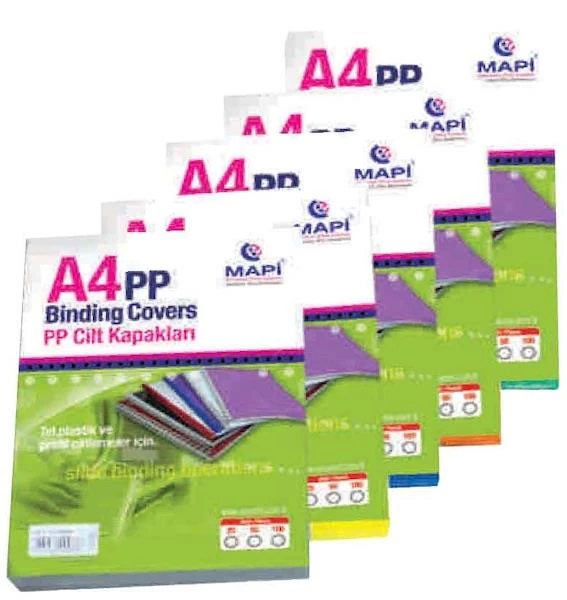 Mapibind 2042450 Pp A4 Kapak 350M 50Li Şeffaf Buz
