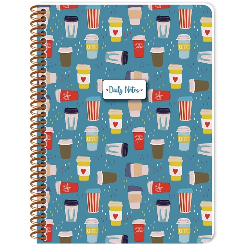 Keskin Defter Coffee 16,5X22,5 Spiralli Karton Kapak 80 Yp. Kareli 384642-99