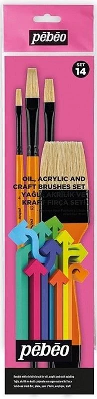 Pebeo Set-14 4Lü Yağlı Boya Fırça Seti
