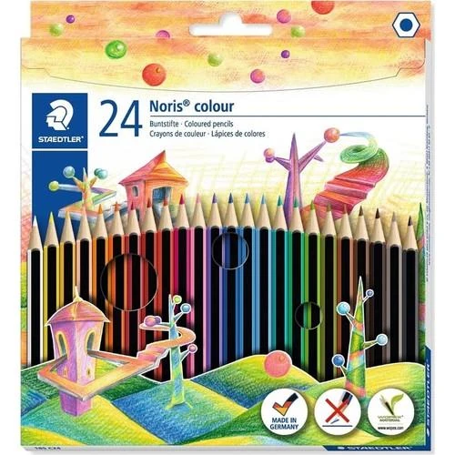 Staedtler 185 C24 Noris Color Kuru Boya 24Lü