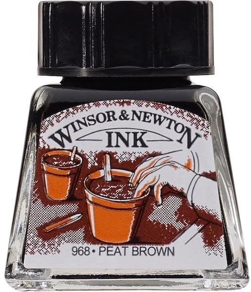 W&N Çizim Mürekkebi Drawıng Ink 14 Ml Peat Brown 469 Wn-1005469