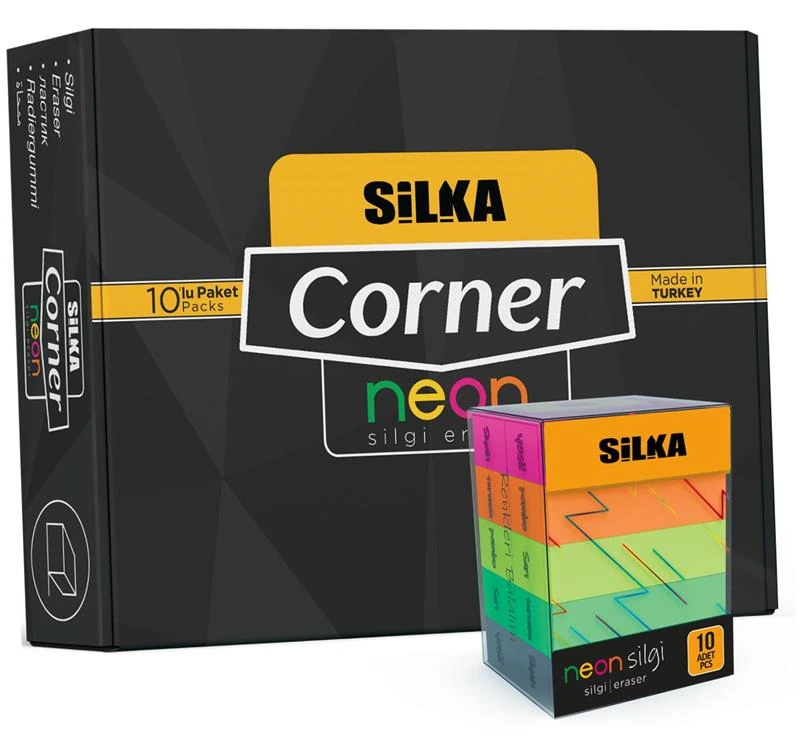 Silka Silgi Corner Neon 5 Renk 10 Lu - 30 Adet Art.14