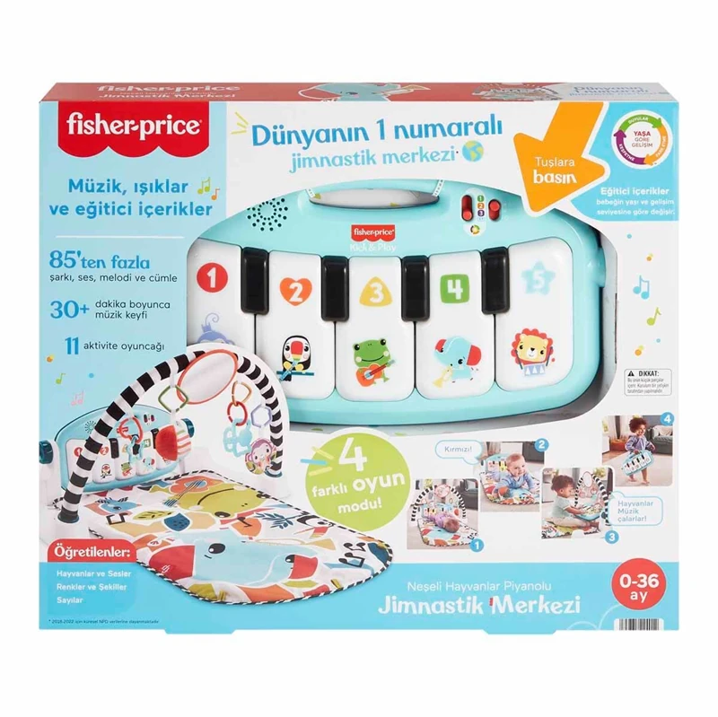Fisher Price Neşeli Hayvanlar Piyanolu Jimnastik M